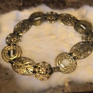 30 inch brass stretch belt. 2 1/2 inch wide.